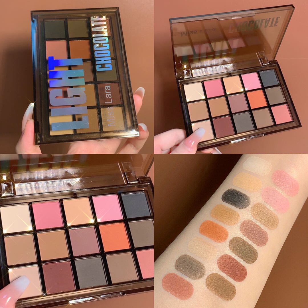 Sweet Party Eyeshadow Pallet Neon Makeup Palette 15 Shimmer Glitter Matte Shades Matellic Nude Blendable Pigment