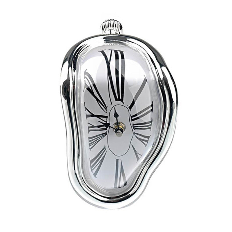 Retro Creative Twist Clock Home Decoration Clock Silent Bedroom Bedside Clock