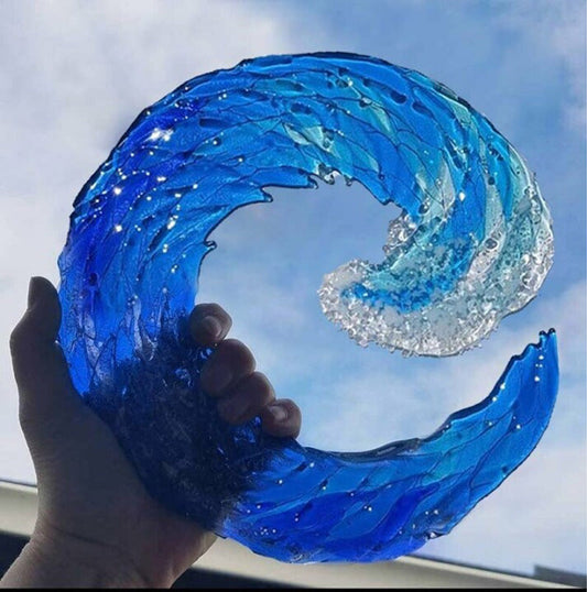 Ocean Wave Art Handmade Crafts Decor Ocean Wave with Bracket Ornament