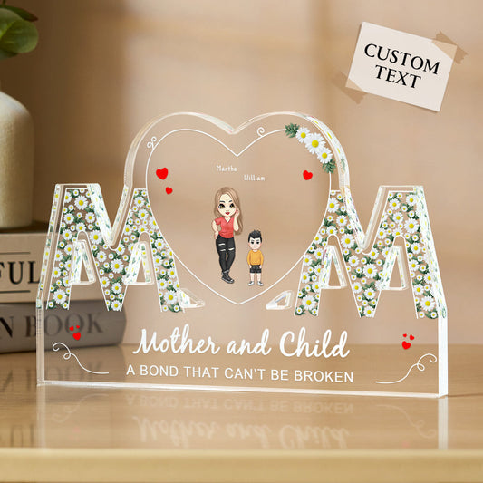 Custom Photo Engraved Acrylic Plaque Home Gifts for Mother