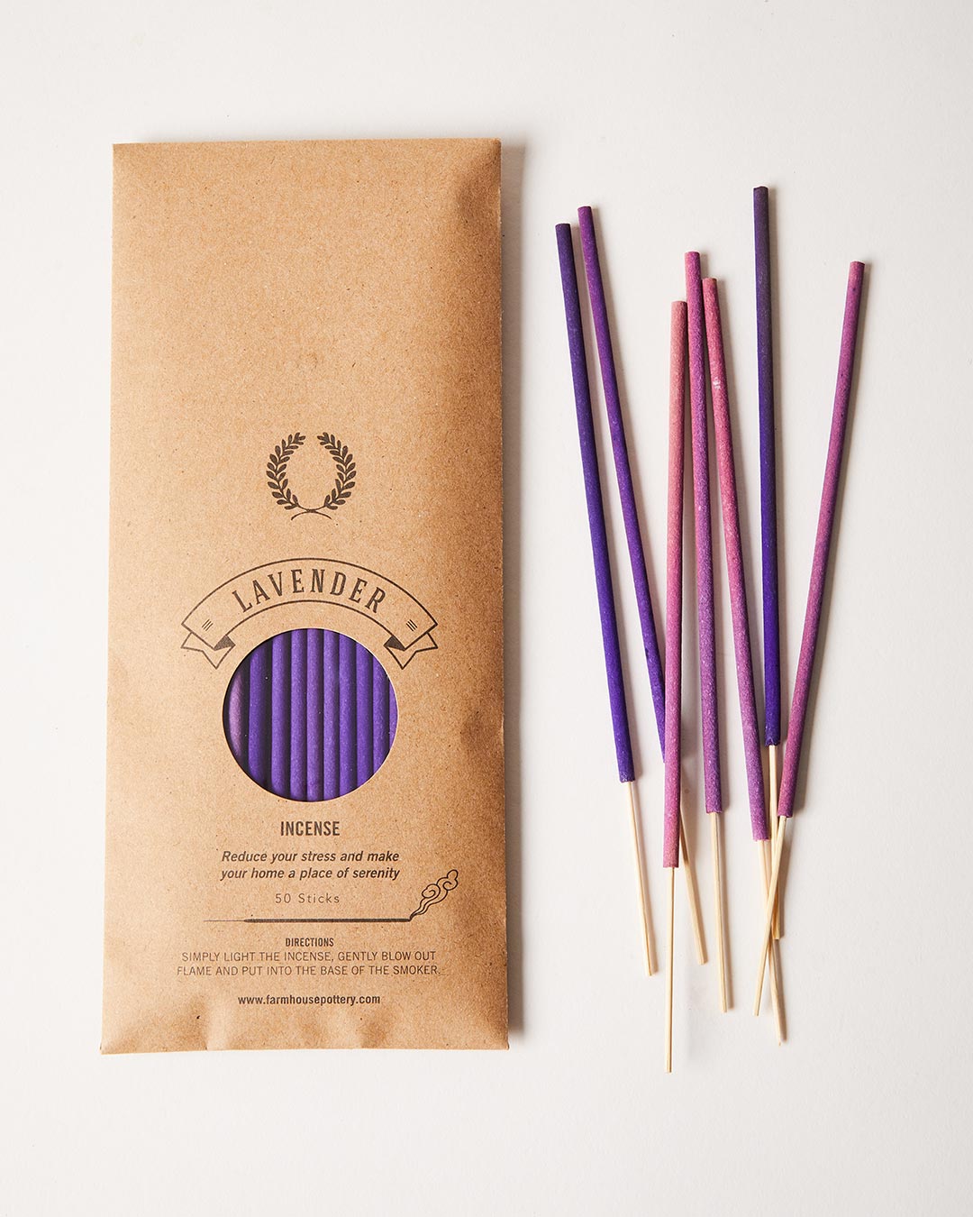 studio image of lavender Artisan Incense Sticks