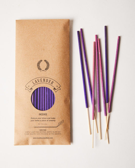 studio image of lavender Artisan Incense Sticks