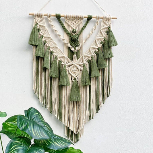 Nordic Bohemian Tassels Hand-woven Tapestry Saor Style