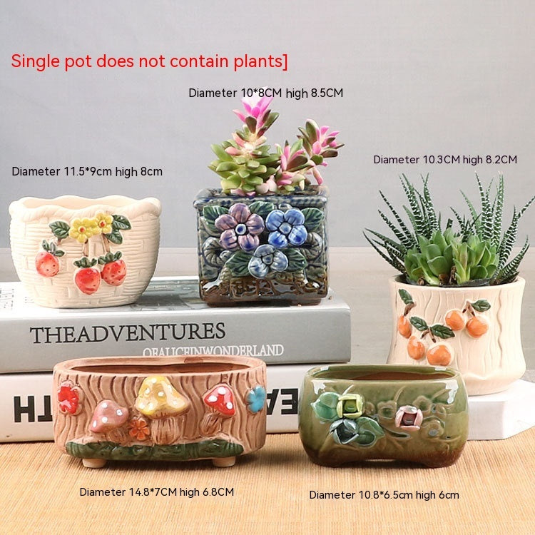 Succulent Small Flower Pot Stoneware