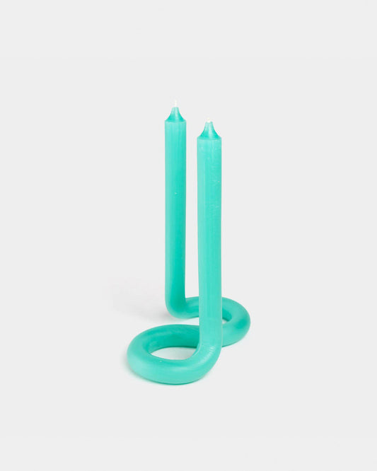 Twist Candle - Turquoise