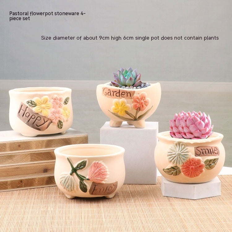 Succulent Small Flower Pot Stoneware