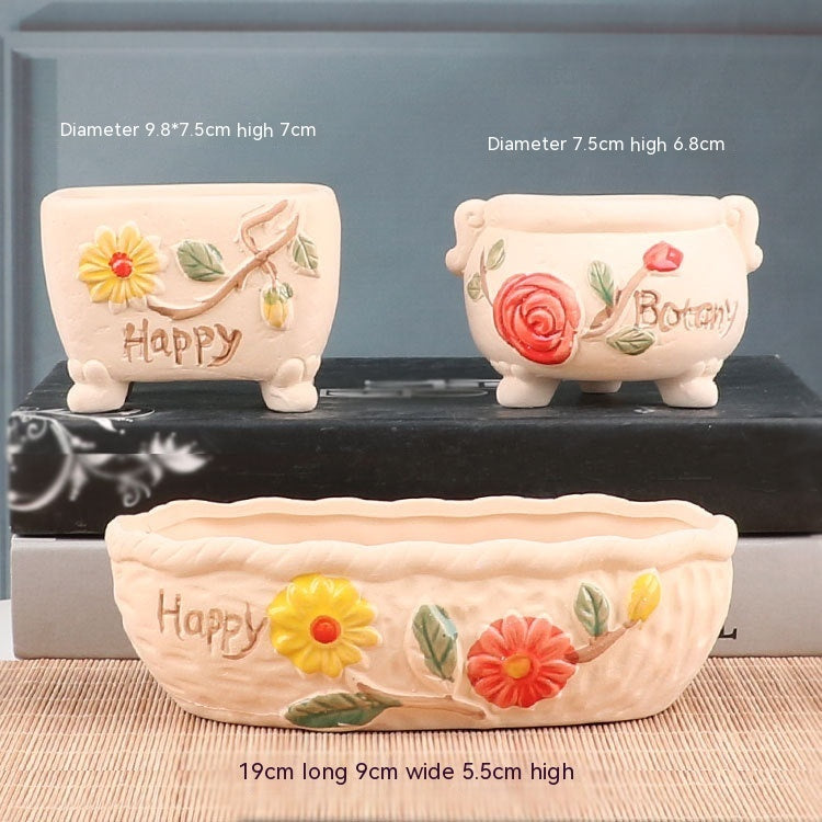 Succulent Small Flower Pot Stoneware