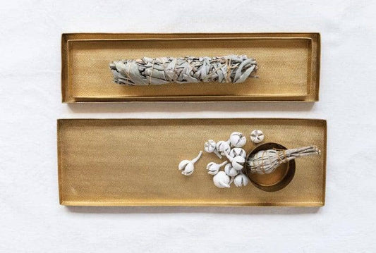 Decorative Embossed Gold Trays Decor