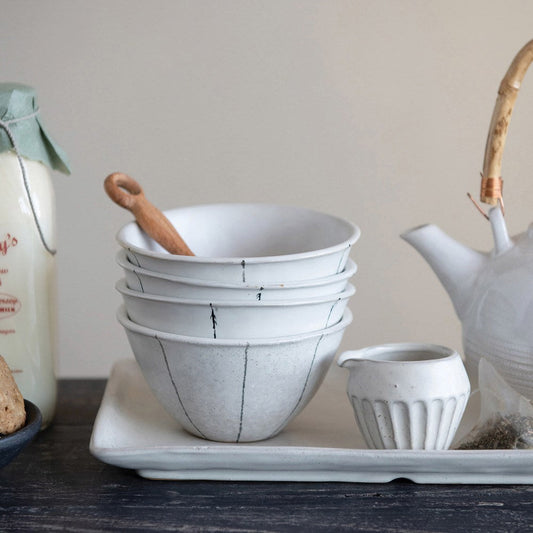 White Matte Stoneware Platter