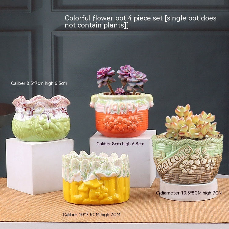 Succulent Small Flower Pot Stoneware