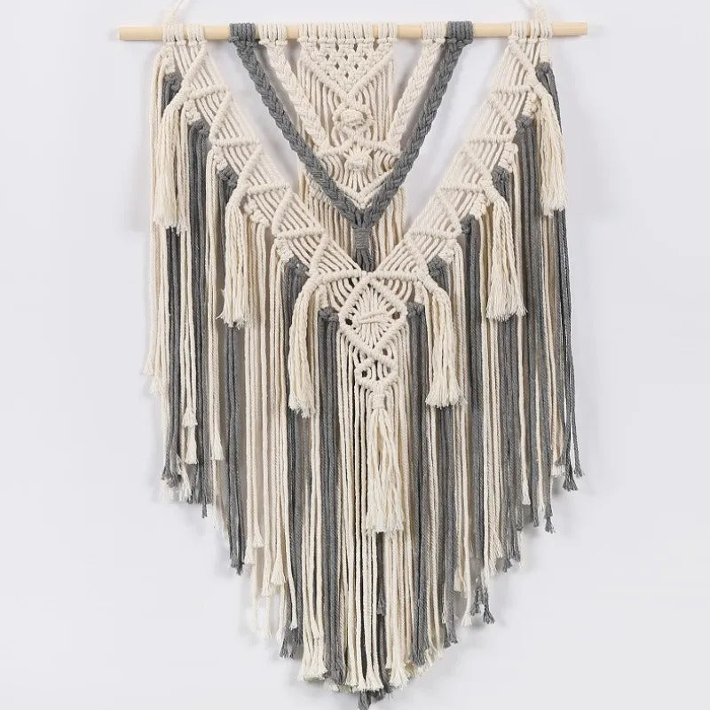 Nordic Bohemian Tassels Hand-woven Tapestry Saor Style