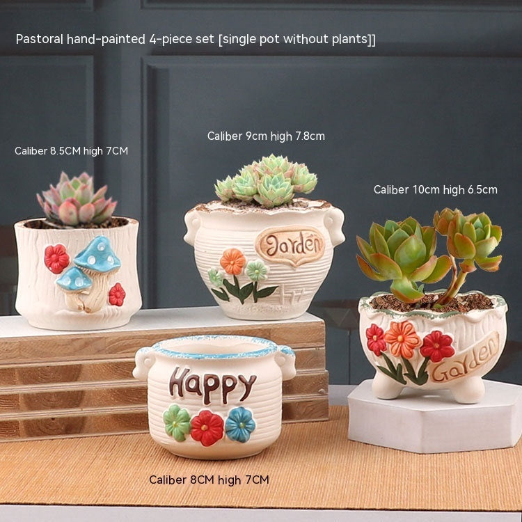 Succulent Small Flower Pot Stoneware