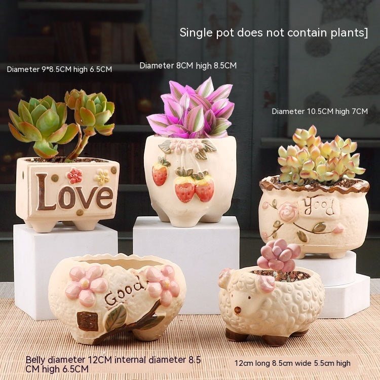 Succulent Small Flower Pot Stoneware