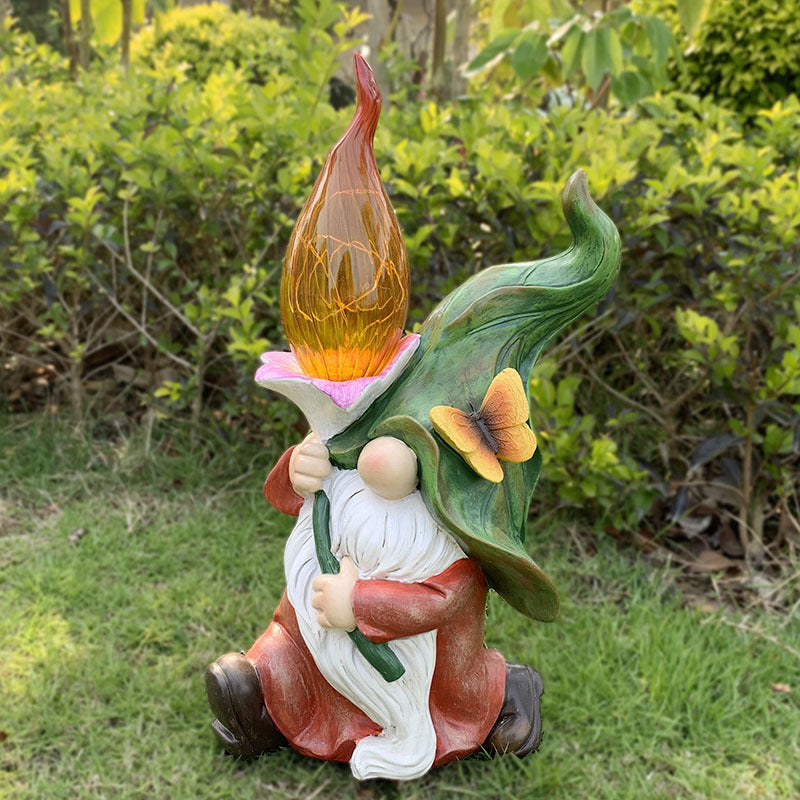 Outdoor Solar Garden Resin Ornaments For Garden
