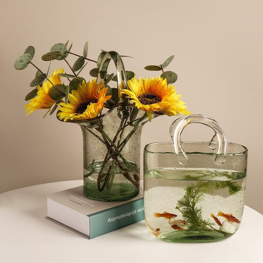 Creative Glass Bag Flower Vase