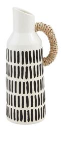 Black Pattern Bud Vase