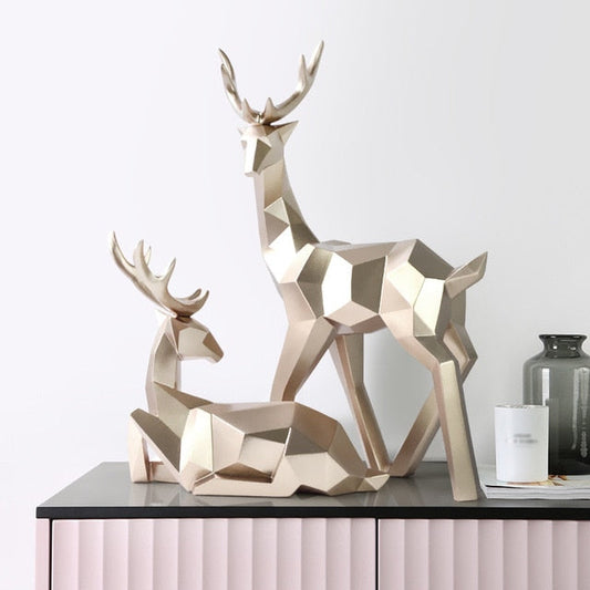 Deer Statue Resin Sculpture - Annizon Home Essentials