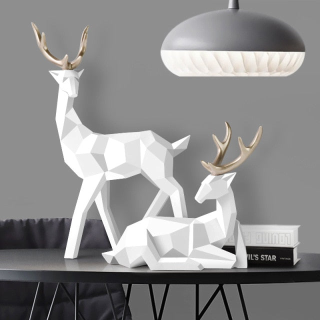 Deer Figurines Resin Sculpture - Annizon Home Essentials