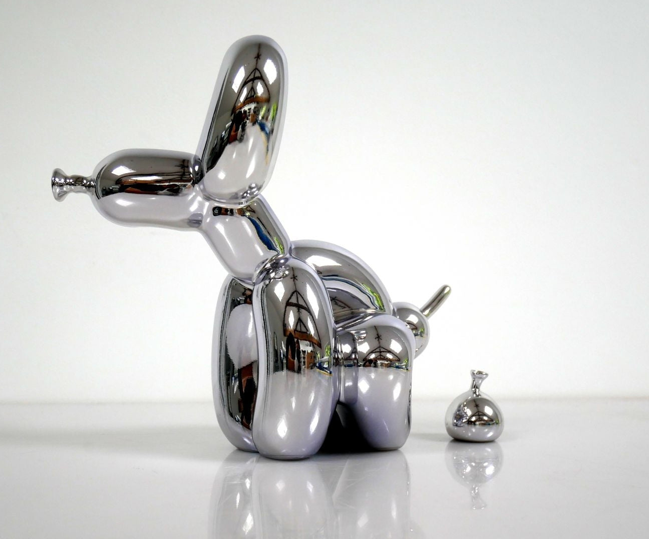 silver dog figure