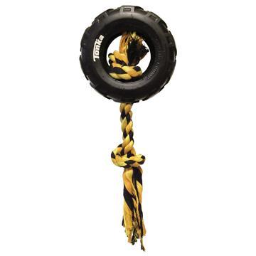 Tonka Dog Toy Tire With Rope Tug