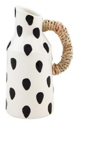 Black Pattern Bud Vase