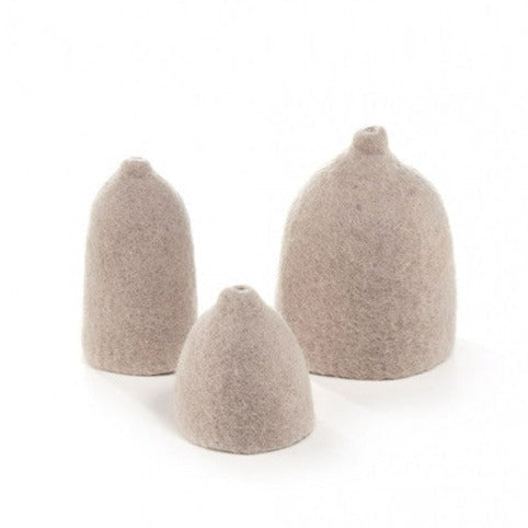 Tinkerbell Felt Vase Cover, Set of 3 Decor Muskhane Sand
