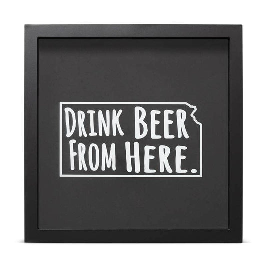 Torched Drink Beer From Here Shadow Box