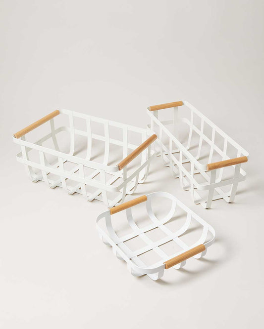 White Utility Baskets